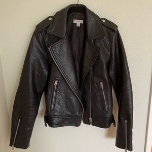 Topshop faux leather jacket